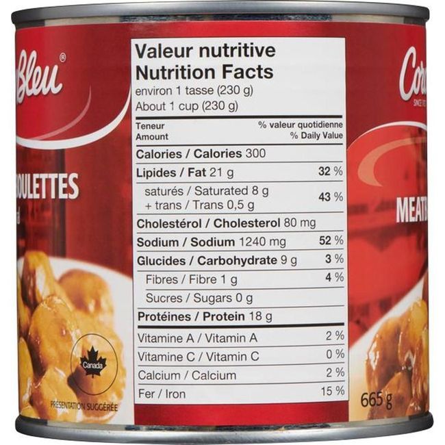 Cordon Bleu Boulettes De Viande Originales En Sauce, 665 G -- 12 Par Boîte