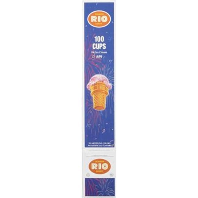Bonbons Rio Number 59 Medium Ice Cream Cone, 100 Count -- 10 Per Case
