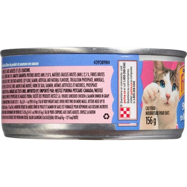 Friskies Shredded Chicken And Salmon Dinner Wet Cat Food, 157 G -- 24 Per Case