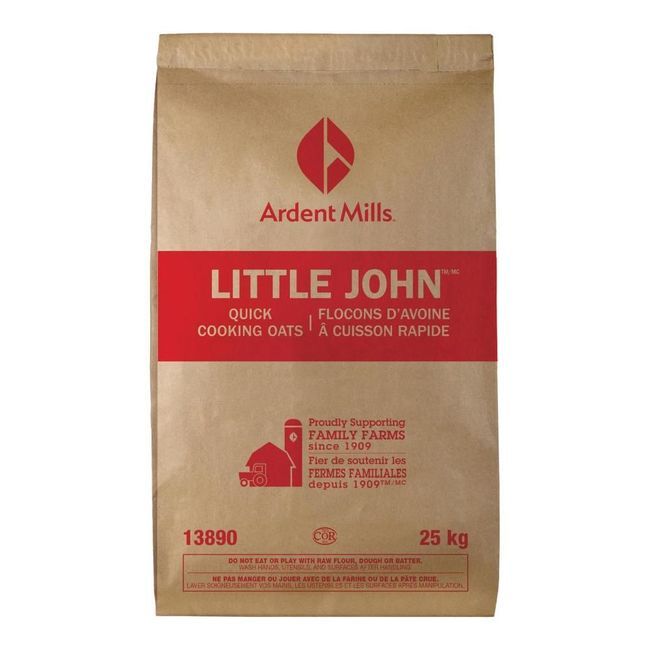 Ardent Mills Flocons D'avoine À Cuisson Rapide Little John, 25 Kg