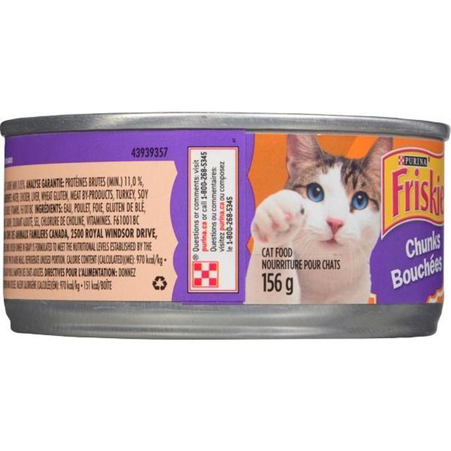 Friskies Chunks Chicken Dinner Wet Cat Food - Tin, 156 G -- 24 Per Case