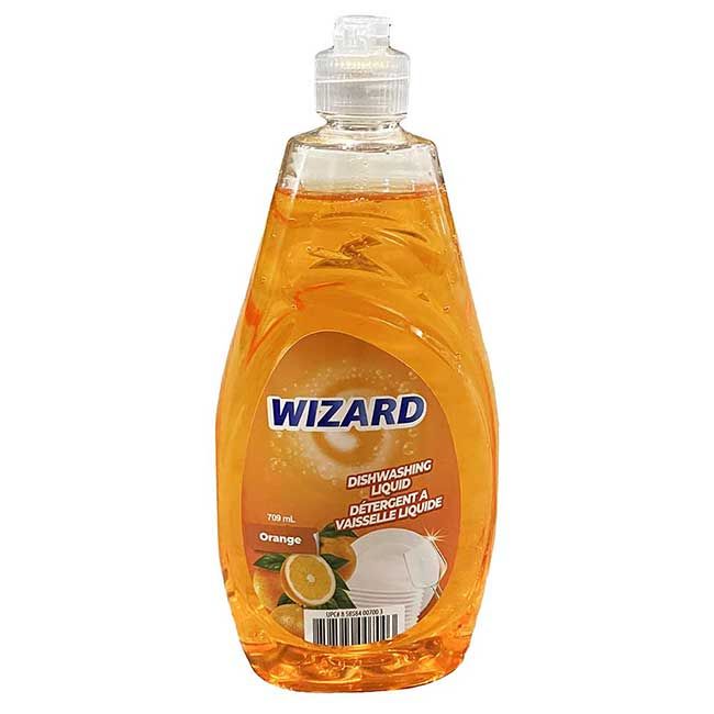 Wizard Fresh Juicy Orange Dish Soap, 739 Ml -- 12 Per Case