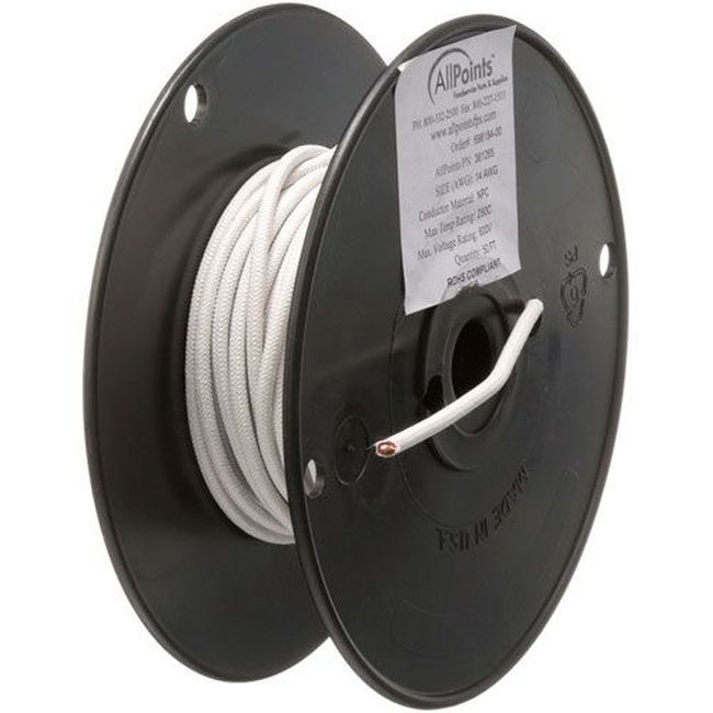 Allpoints All381265 Fil Blanc Haute Température De Calibre 14, Rouleau De 50 Pieds