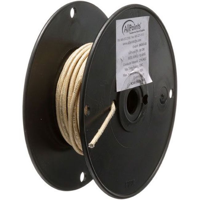 Allpoints All381296 Fil Haute Température Beige Calibre 12, Rouleau De 50 Pieds