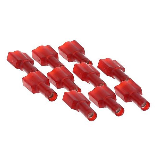 Allpoints All851068 Déconnexion Mâle Rouge De Calibre 22-18, 1/4 Po, 10 Po