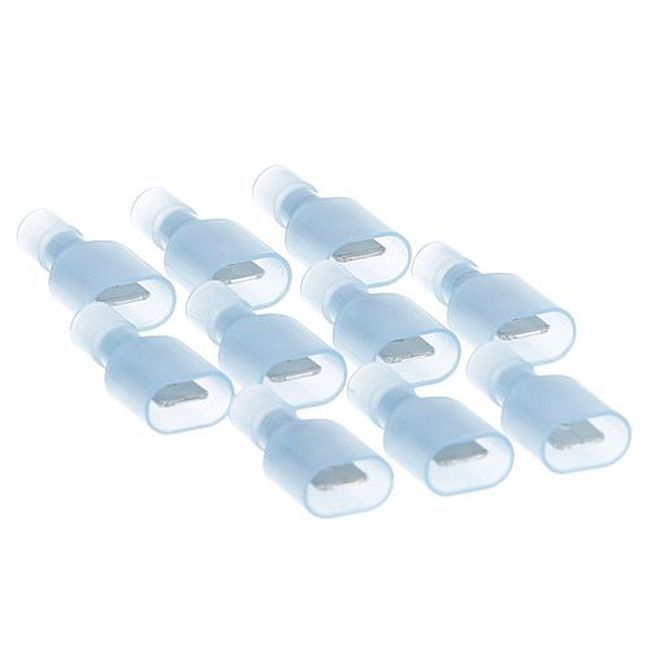 Allpoints All851069 Déconnexion De Fil Plat Mâle Bleu Calibre 16-14, 10 Unités