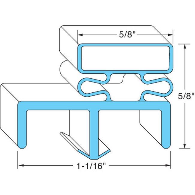 Norlake Nor037453 Left Hinged Door Gasket, 27 3/4 In X 78 1/2 In