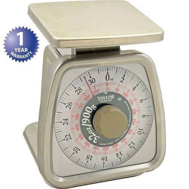 Taylor Precision Ts32d Stainless Steel Mechanical Scale With Dashpot, 32 Oz Capacity
