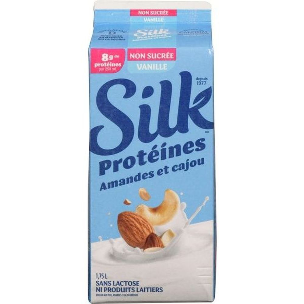 Silk Protein Vanilla Unsweetened Beverage, 1.75 L -- 6 Per Case
