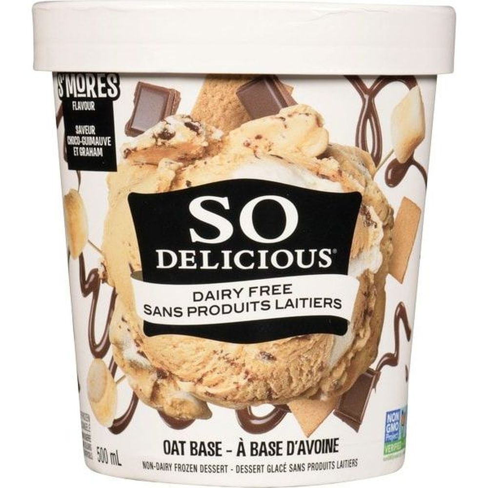 So Delicious Dessert Glacé À Base D'avoine S'mores, 500 Ml -- 8 Par Boîte