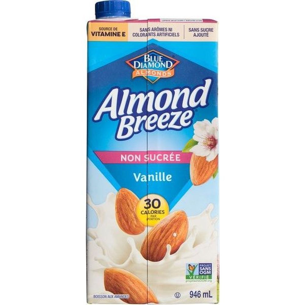 Almond Breeze Boisson À La Vanille Non Sucrée, 946 Ml -- 12 Par Caisse
