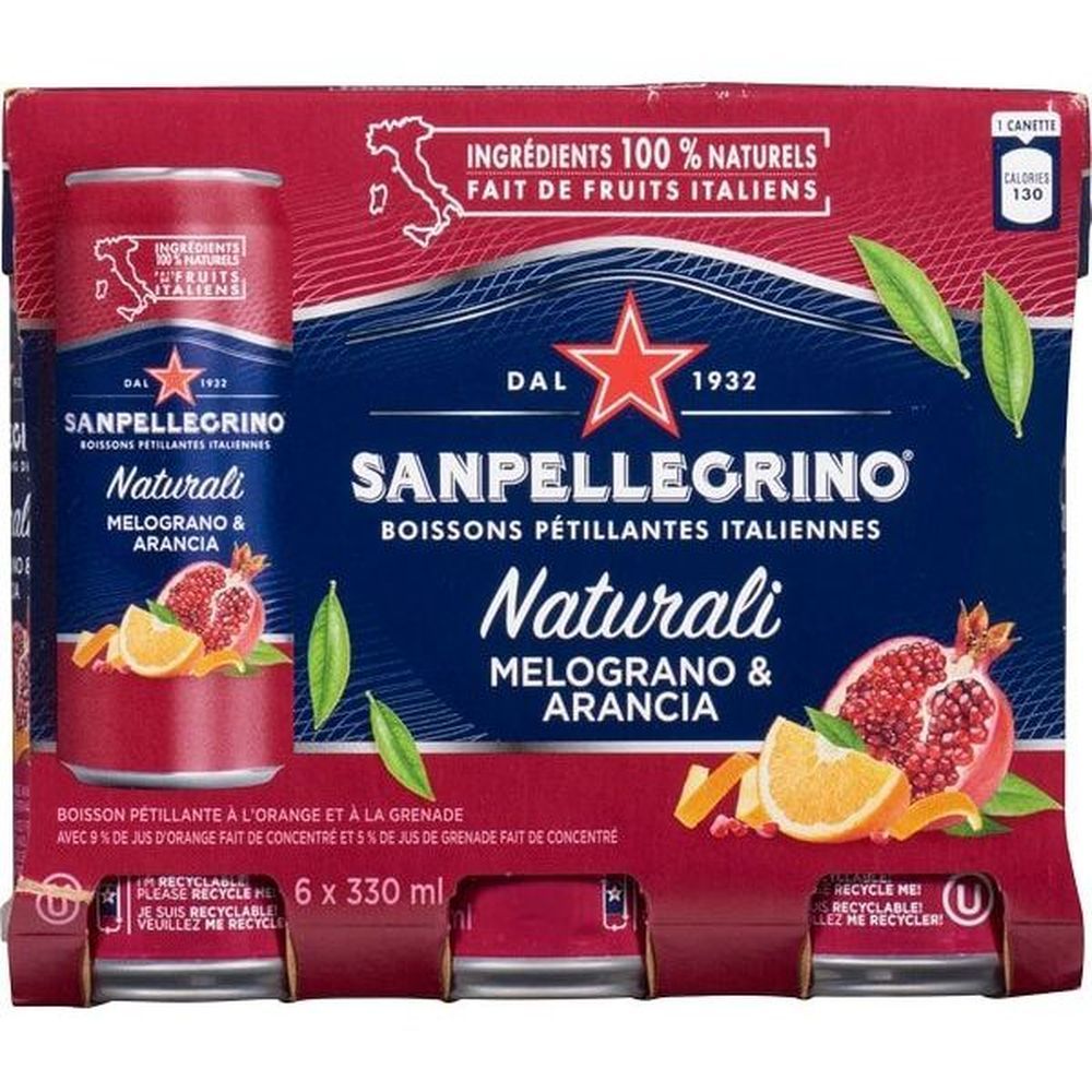 San Pellegrino Boisson Pétillante Melog/aranciata, 330 Ml -- 24 Par Caisse