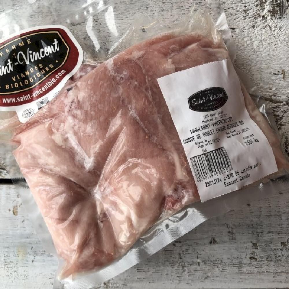 Saint Vincent Poulet Entier Bio Désossé, 500 G – 10 Par Carton