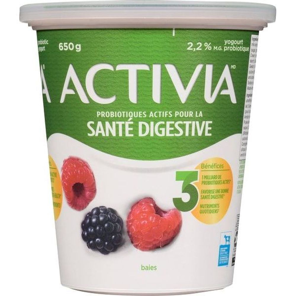Activia Fieldberry Yogurt, 650 G -- 6 Per Case