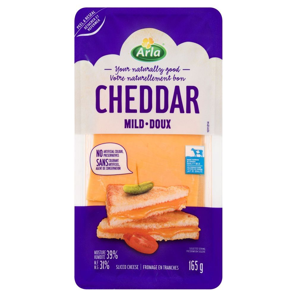 Castello Sliced Mild Cheddar Cheese, 165 G -- 12 Per Case