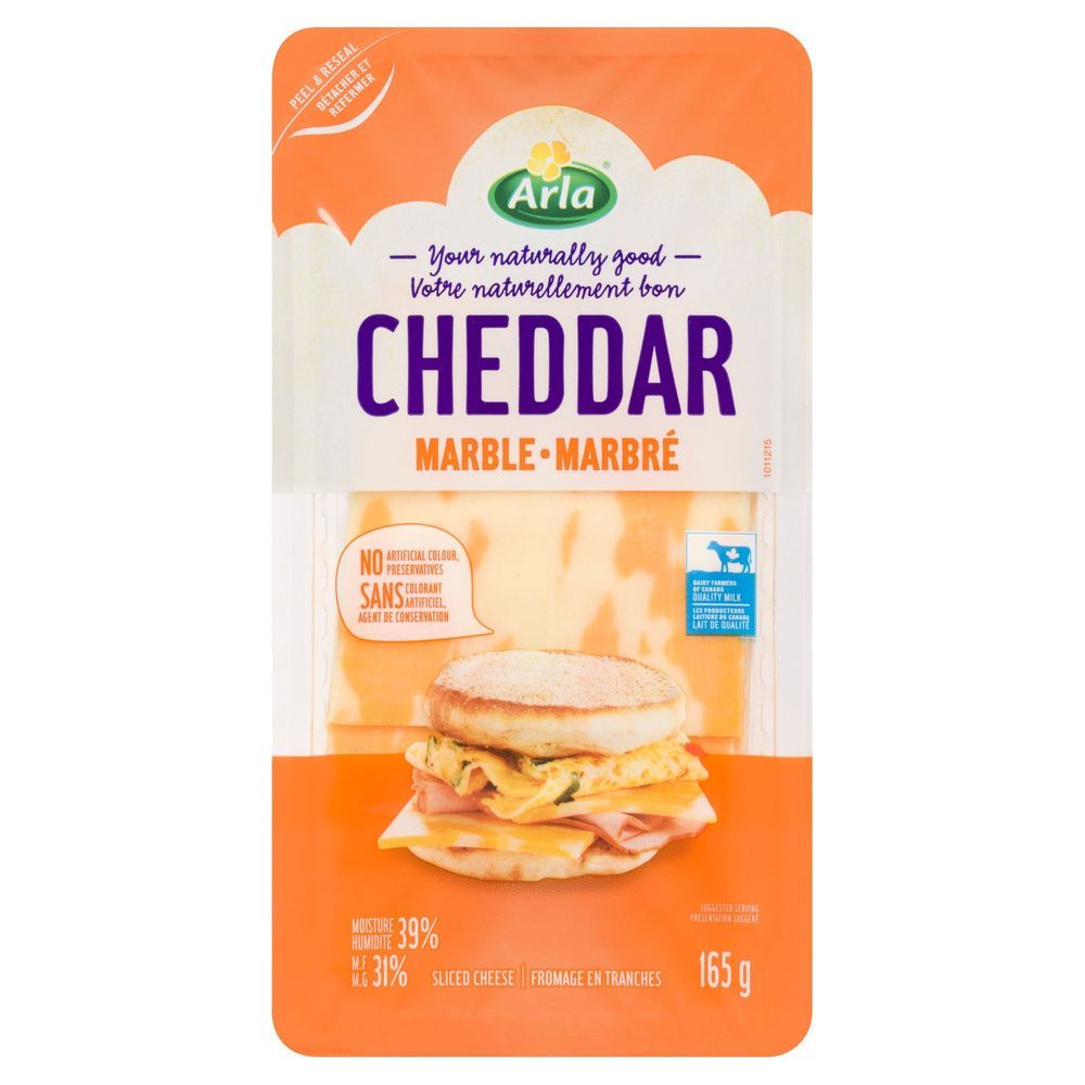 Castello Fromage Cheddar Marbré Tranché, 165 G -- 12 Par Boîte