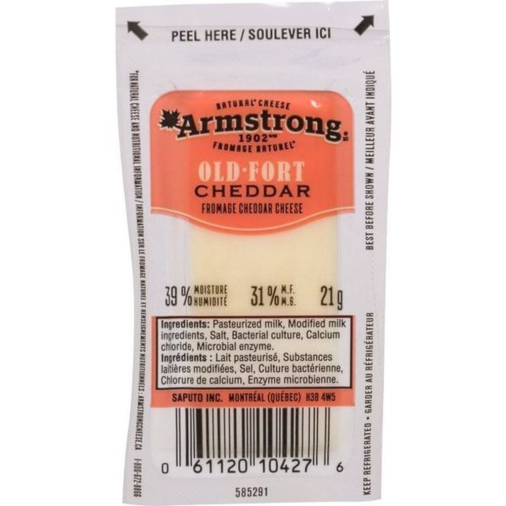 Armstrong Old White Cheddar Cheese, 21 G -- 96 Per Case