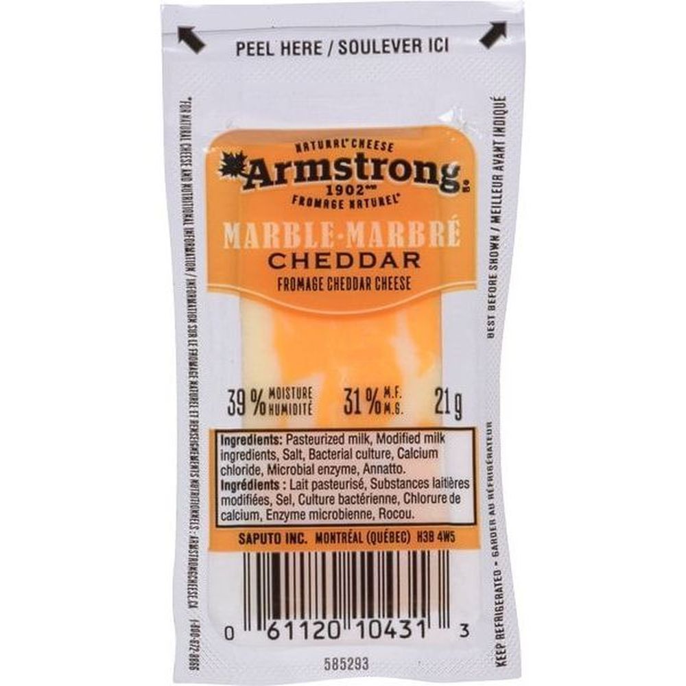 Armstrong Marble Cheddar Cheese, 21 G -- 96 Per Case