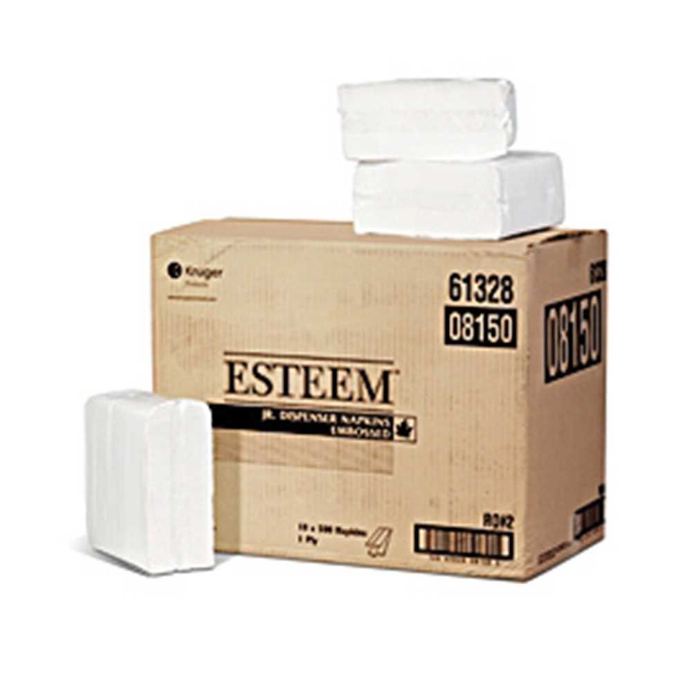 Esteem 1-ply Tall Fold Dispenser Napkin, 6 X 13.2 In -- 9000 Per Case