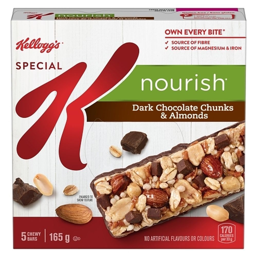 Special K Dark Chocolate Chunks And Almonds Cereal Bar, 165 G -- 8 Per Case