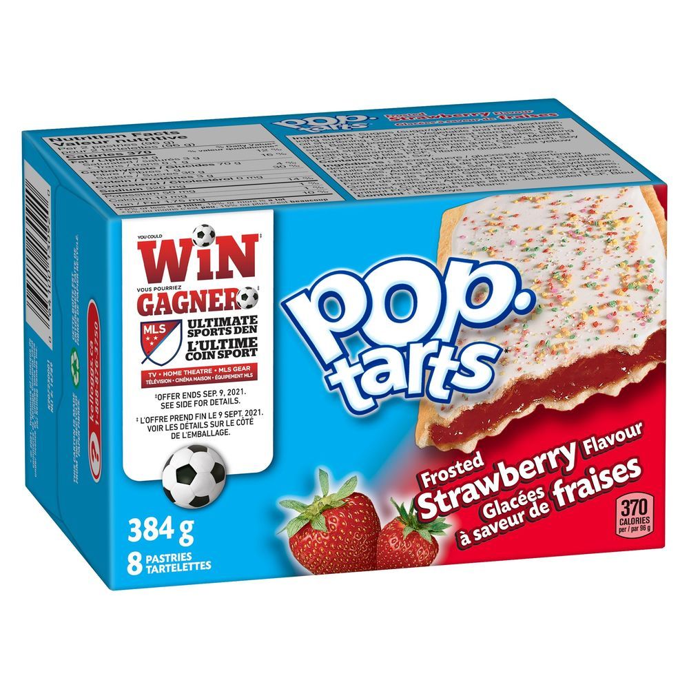 Pop-tarts Pâtisseries Grillées Aux Fraises Givrées, 384 G – 12 Par Boîte