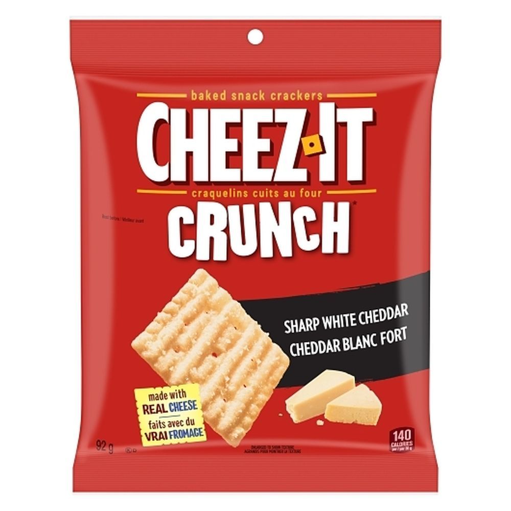 Cheez-it Craquelins Crunch Au Cheddar Blanc Fort, 92 G – 6 Par Boîte