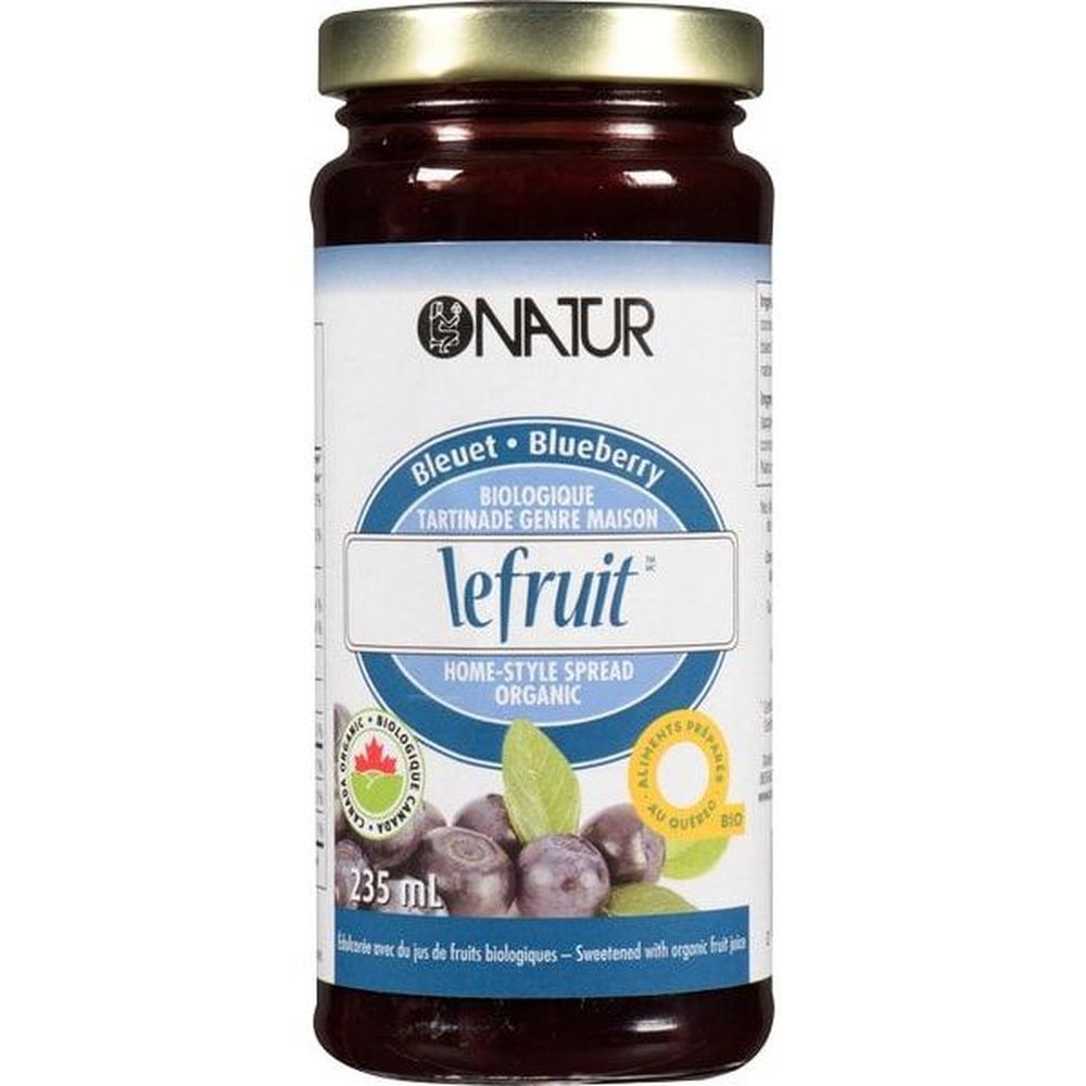 Natur Confiture De Bleuets Biologiques Le Fruit, 235 Ml -- 6 Par Boîte