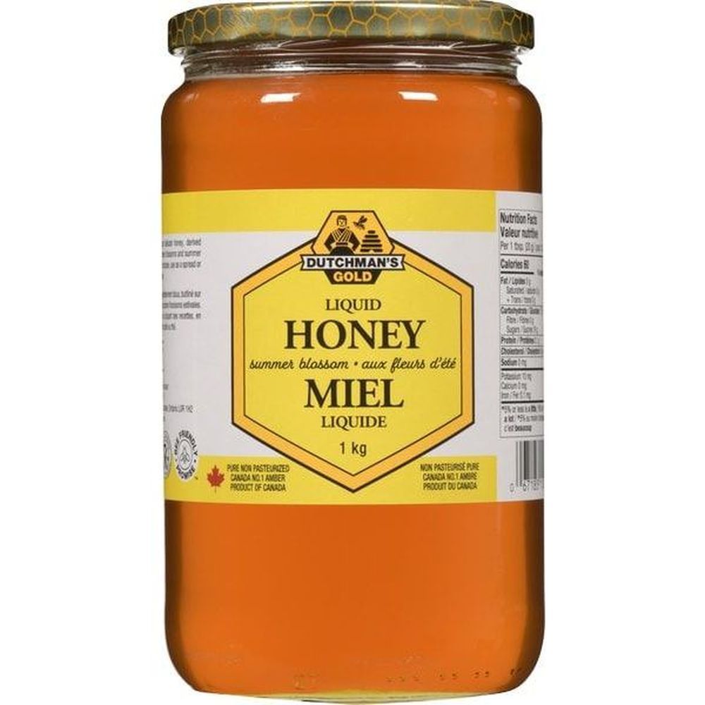 Dutchman's Gold Liquid Summer Blossom Pure Honey, 1 Kg -- 12 Per Case