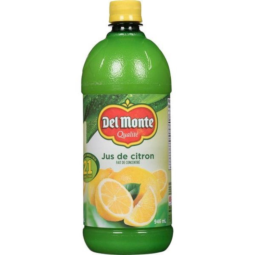Del Monte Lemon Juice, 946 Ml -- 12 Per Case