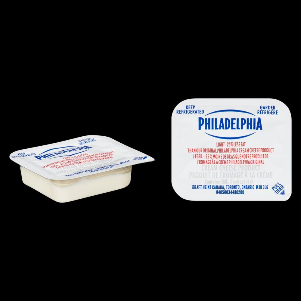 Philadelphia Gluten Free Light Cream Cheese - Single Serve, 18 G -- 200 Per Case