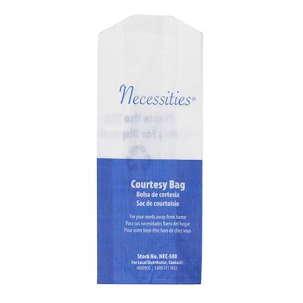 Hospeco White Necessities Courtesy Disposal Bag, 3 X 7.75 X 1.5 In -- 500 Per Case