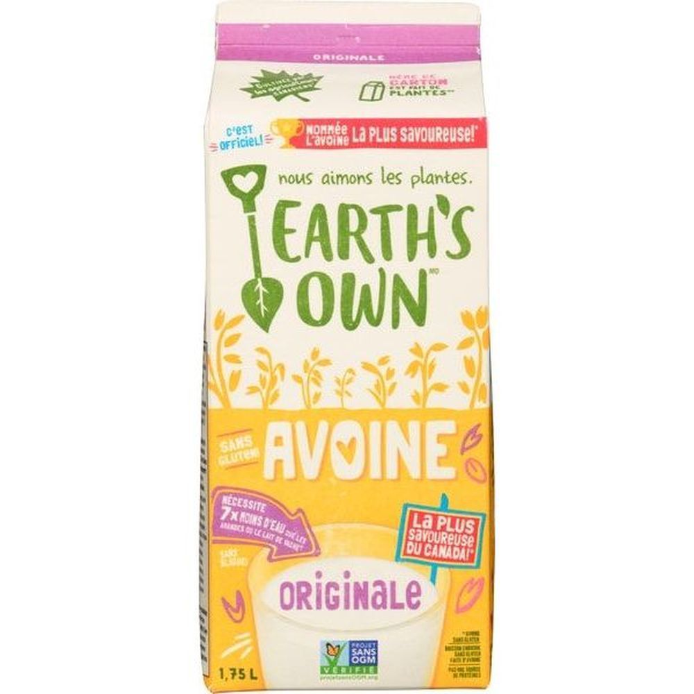 Earth's Own Original Oat Beverage, 1.75 L -- 6 Per Case