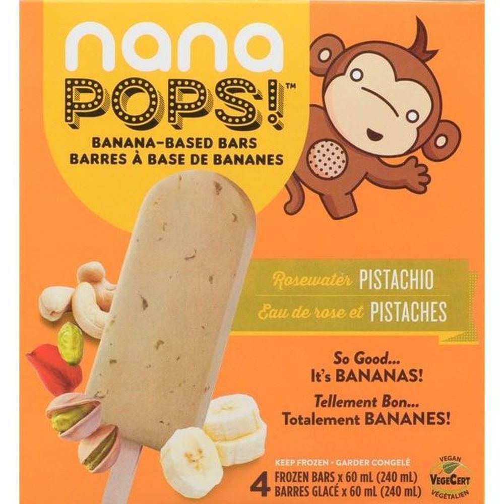 Nanapops Rosewater Pistachio Frozen Dessert, 240 Ml -- 6 Per Case