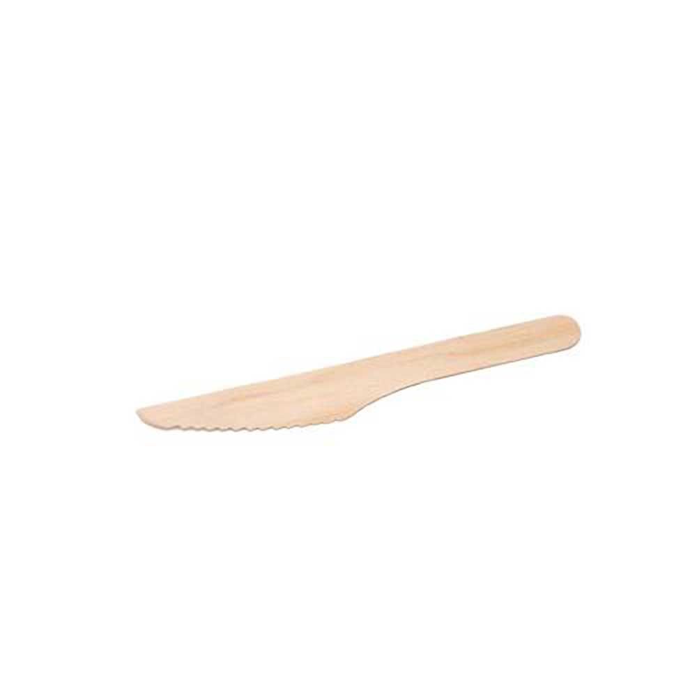 Eco-packaging Individually Wrapped Wooden Knife, 6 In -- 500 Per Case