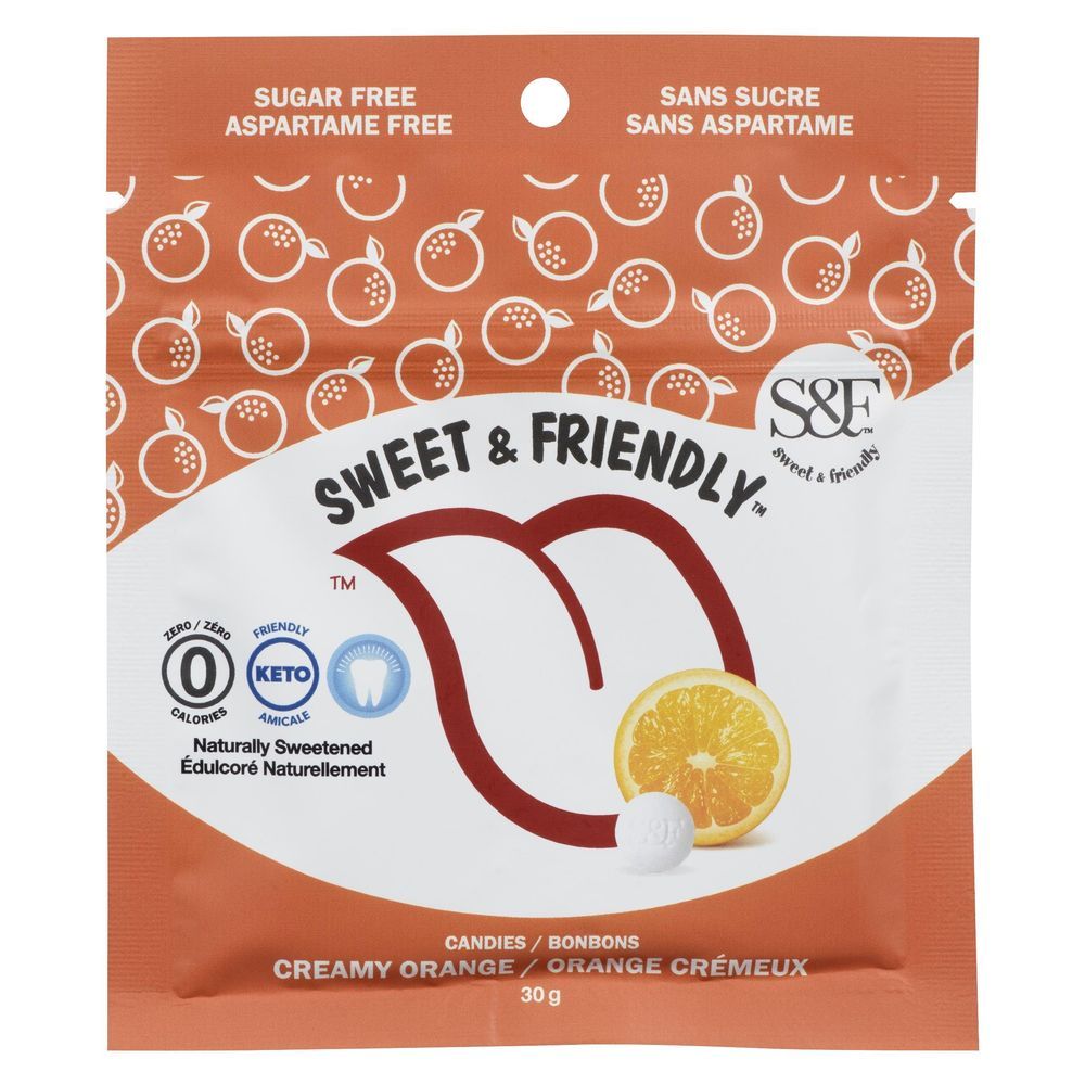 Sweet And Friendly Creamy Orange Candies, 30 G -- 10 Per Case