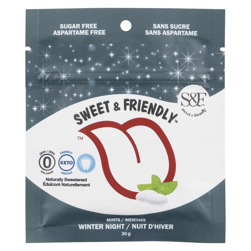 Sweet And Friendly Winternight Mints Candies, 30 G -- 10 Per Case