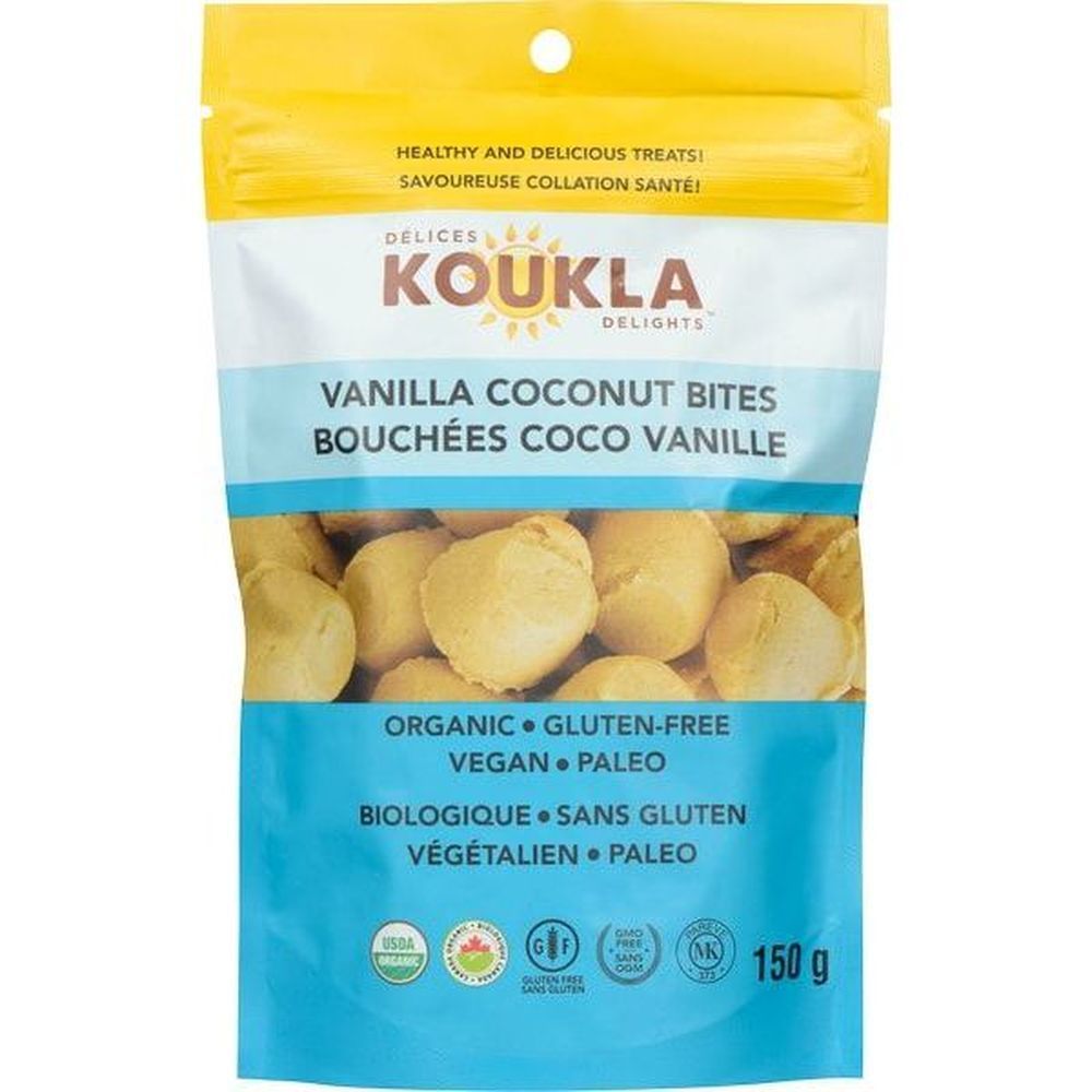 Koukla Delights Vanilla Coconut Bites, 150 G -- 8 Per Case
