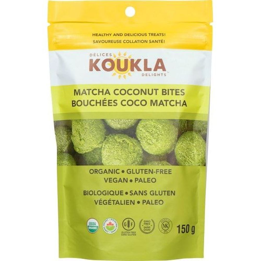 Koukla Delights Matcha Coconut Bites, 150 G -- 8 Per Case