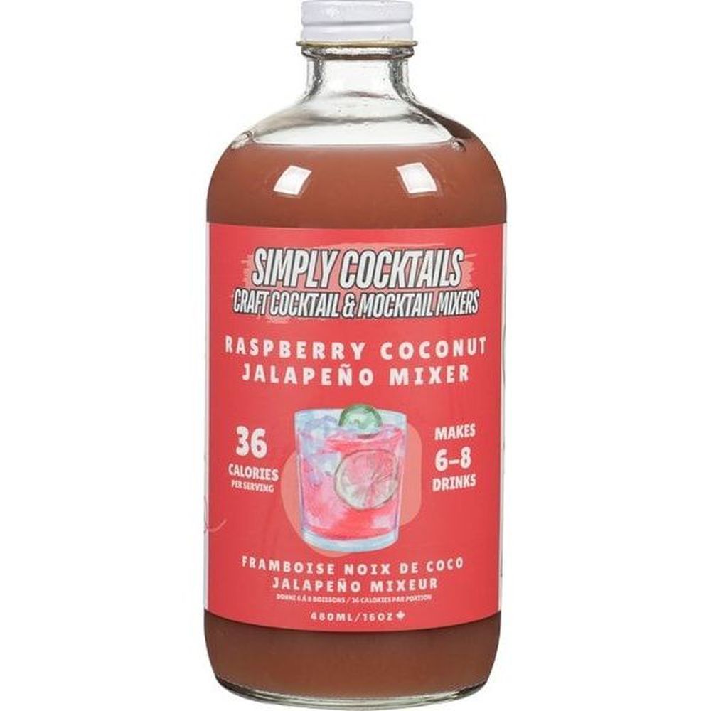 Simply Cocktails Mélange Pour Cocktail Framboise-noix De Coco-jalapeño, 480 Ml -- 6 Par Caisse