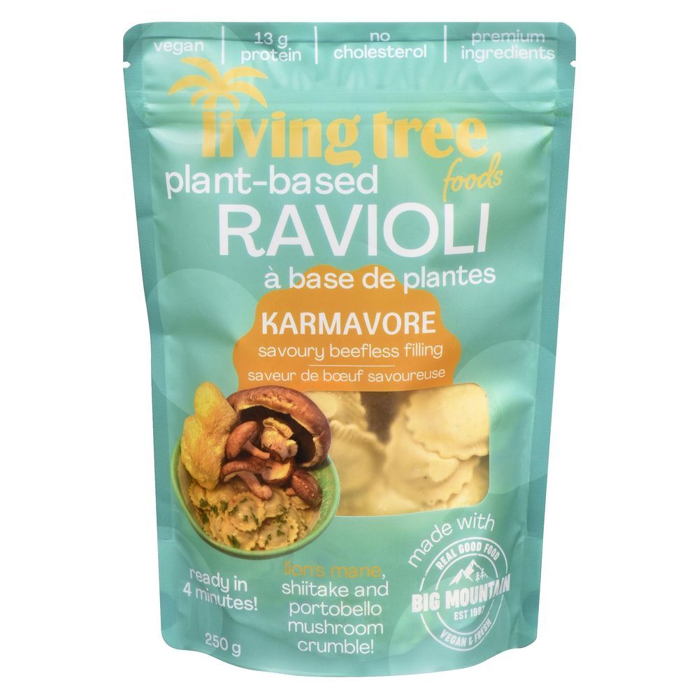 Living Tree Raviolis Végétaliens Salés Sans Bœuf Karmavore, 250 G -- 5 Par Caisse