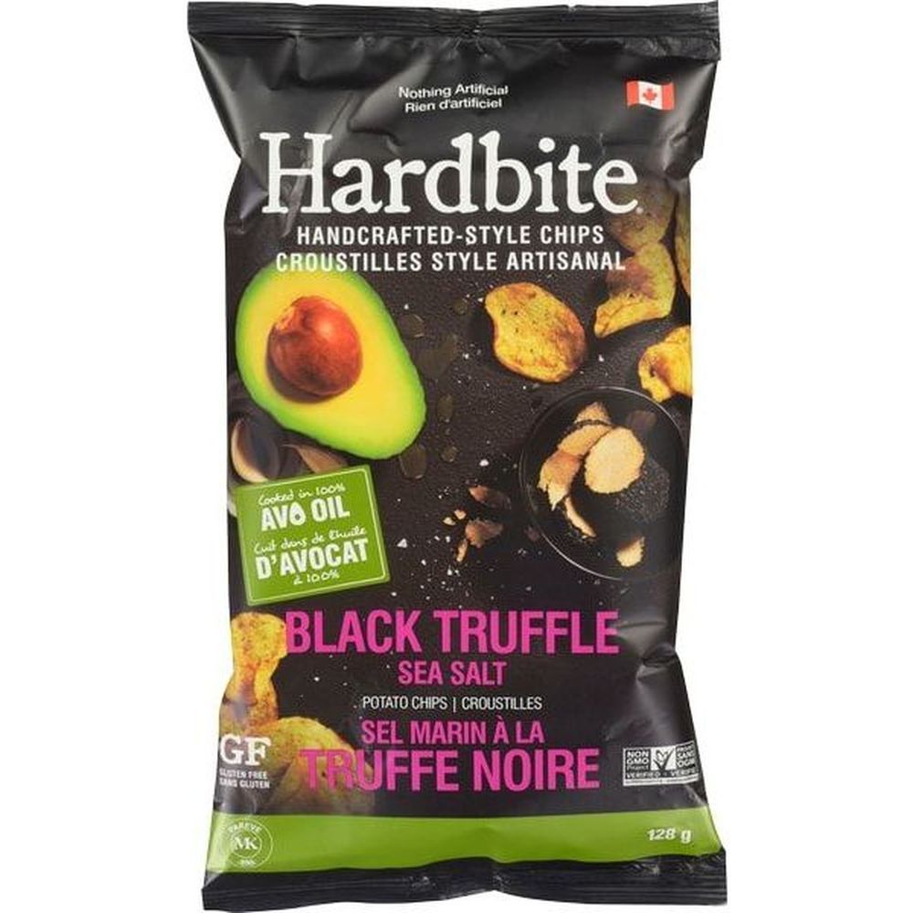 Hardbite Black Truffle Sea Salt Potato Chips, 128 G -- 15 Per Case
