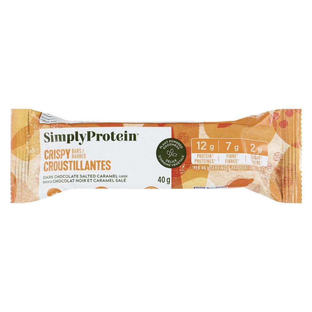 Simplyprotein Barre De Collation Au Chocolat Noir Et Au Caramel Salé, 40 G -- 12 Par Boîte