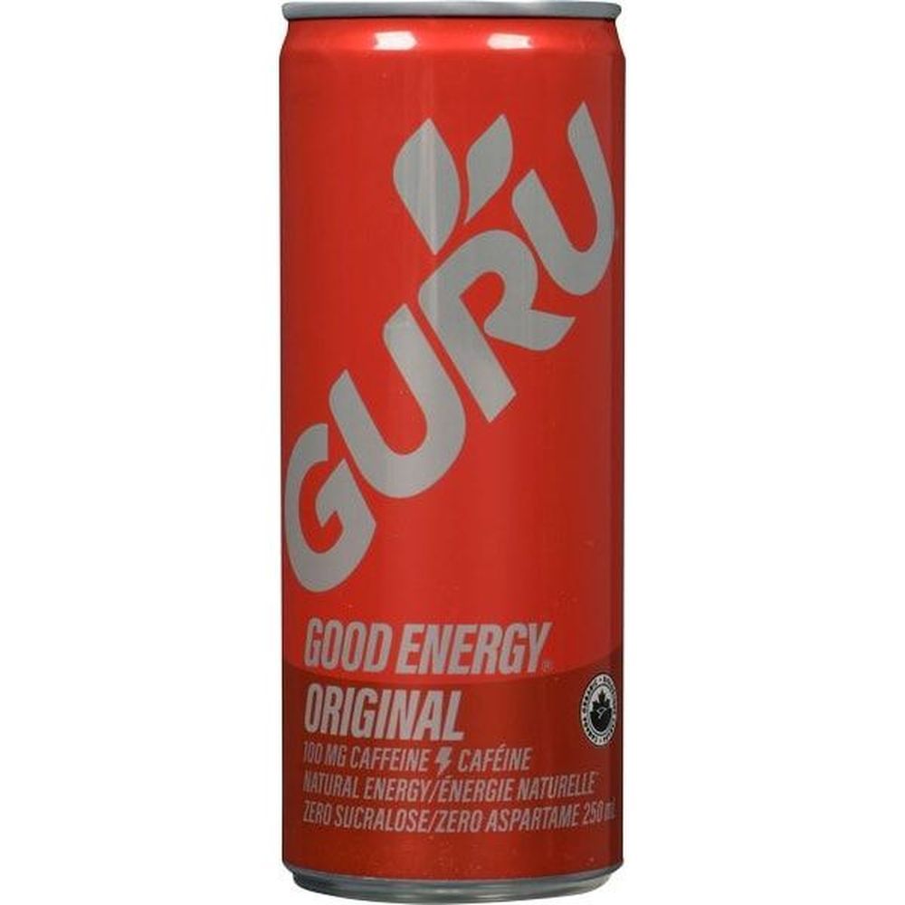 Guru Boisson Énergisante Biologique, 250 Ml -- 24 Par Boîte