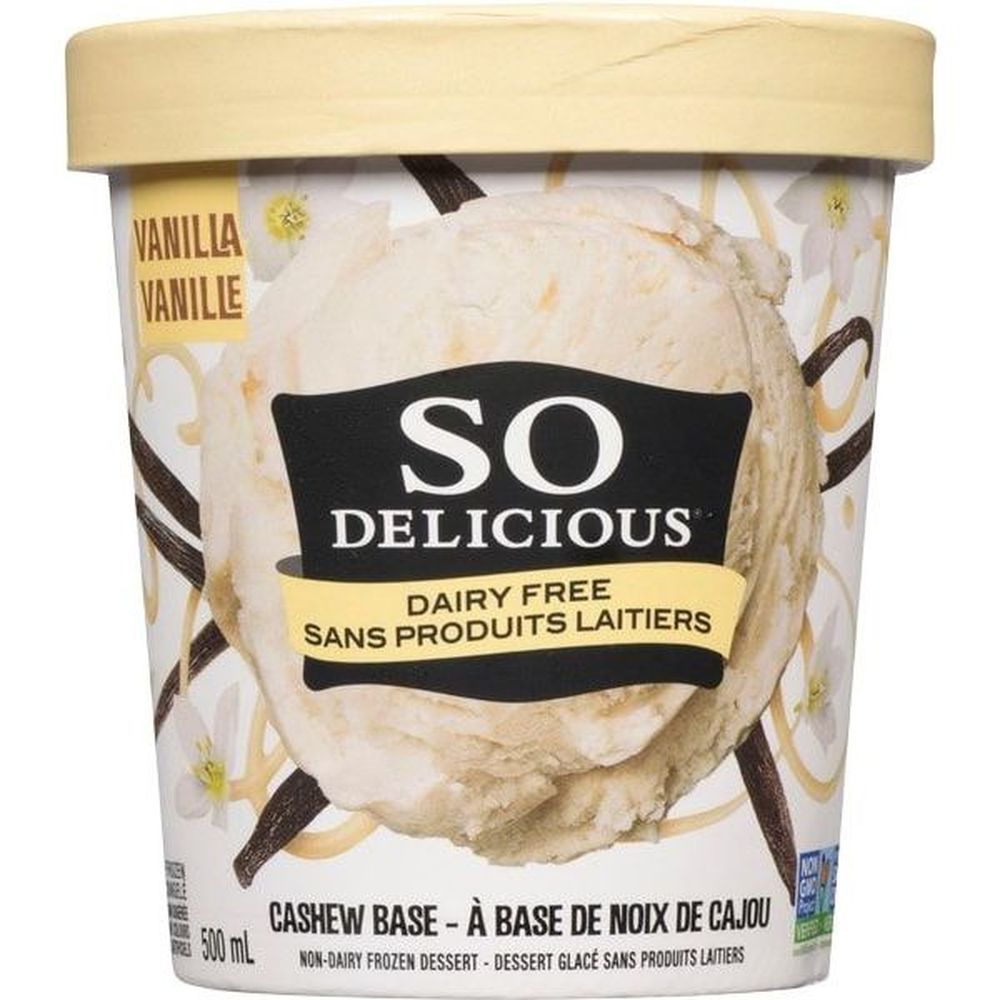 So Delicious Dessert Glacé À La Vanille Et Aux Noix De Cajou, 500 Ml -- 8 Par Boîte