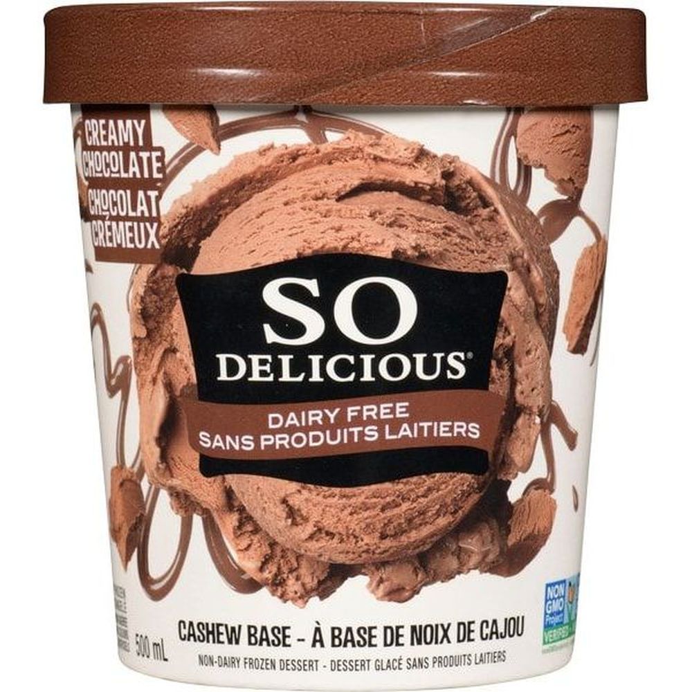 So Delicious Dessert Glacé Crémeux Au Chocolat Et Aux Noix De Cajou, 500 Ml -- 8 Par Boîte