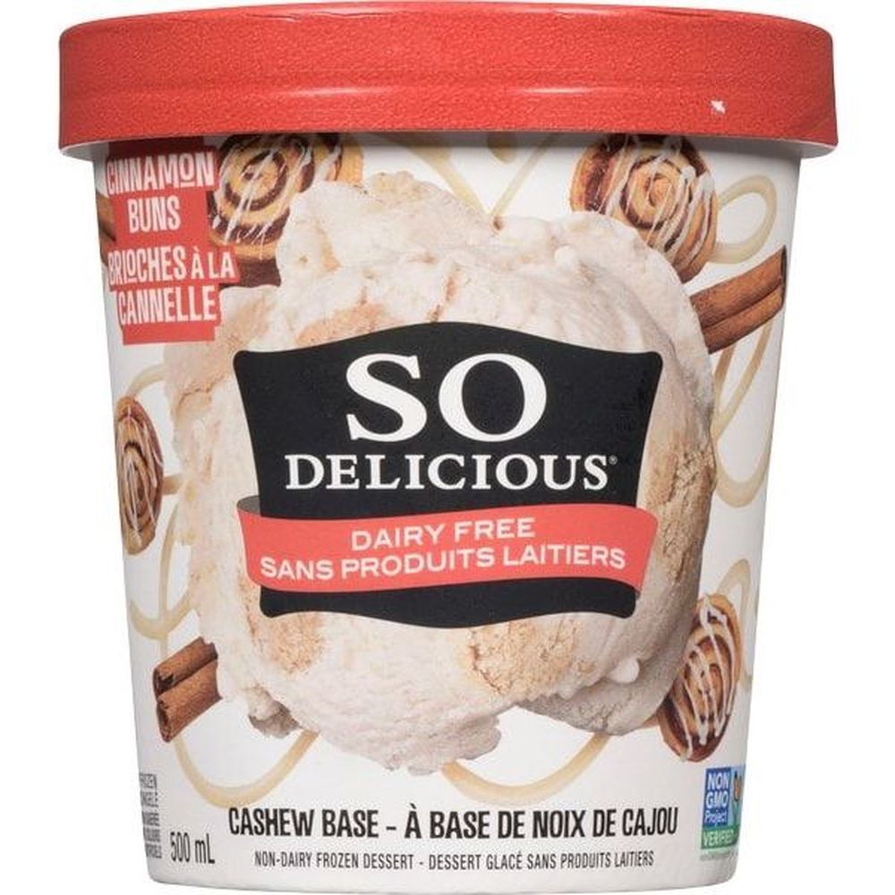 So Delicious Dessert Glacé À La Pâte À Biscuits À La Cannelle Et Aux Noix De Cajou, 500 Ml -- 8 Par Boîte