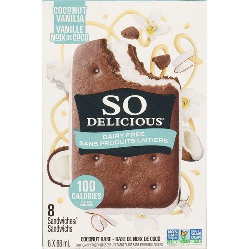 So Delicious Dessert Glacé Au Lait De Coco Et À La Vanille, 355 G -- 6 Par Boîte