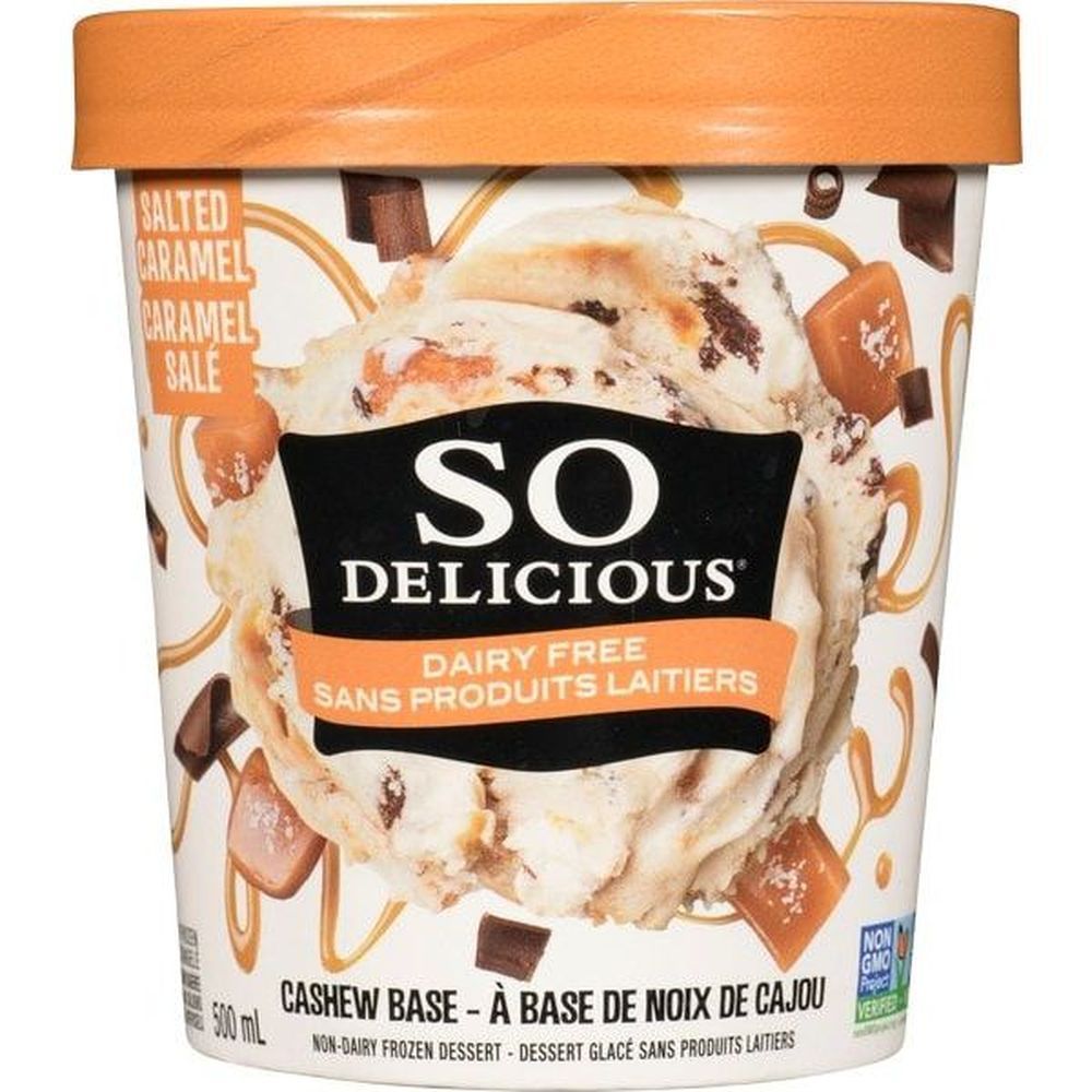 So Delicious Dessert Glacé Aux Noix De Cajou Et Au Caramel Salé, 500 Ml -- 8 Par Boîte