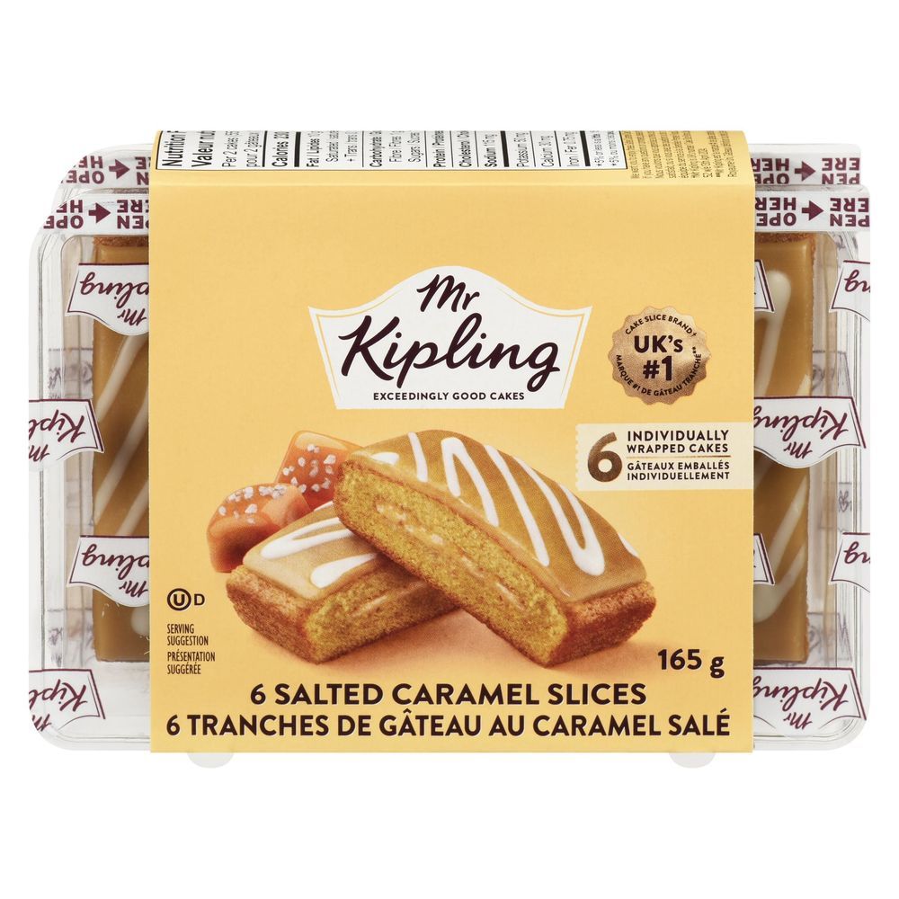Mr Kipling Salted Caramel Sponge Cake Slices, 165 G -- 12 Per Case
