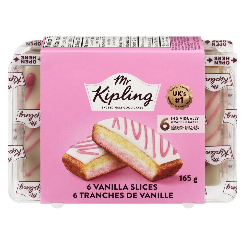 Mr Kipling Vanilla Sponge Cake Slices, 165 G -- 12 Per Case